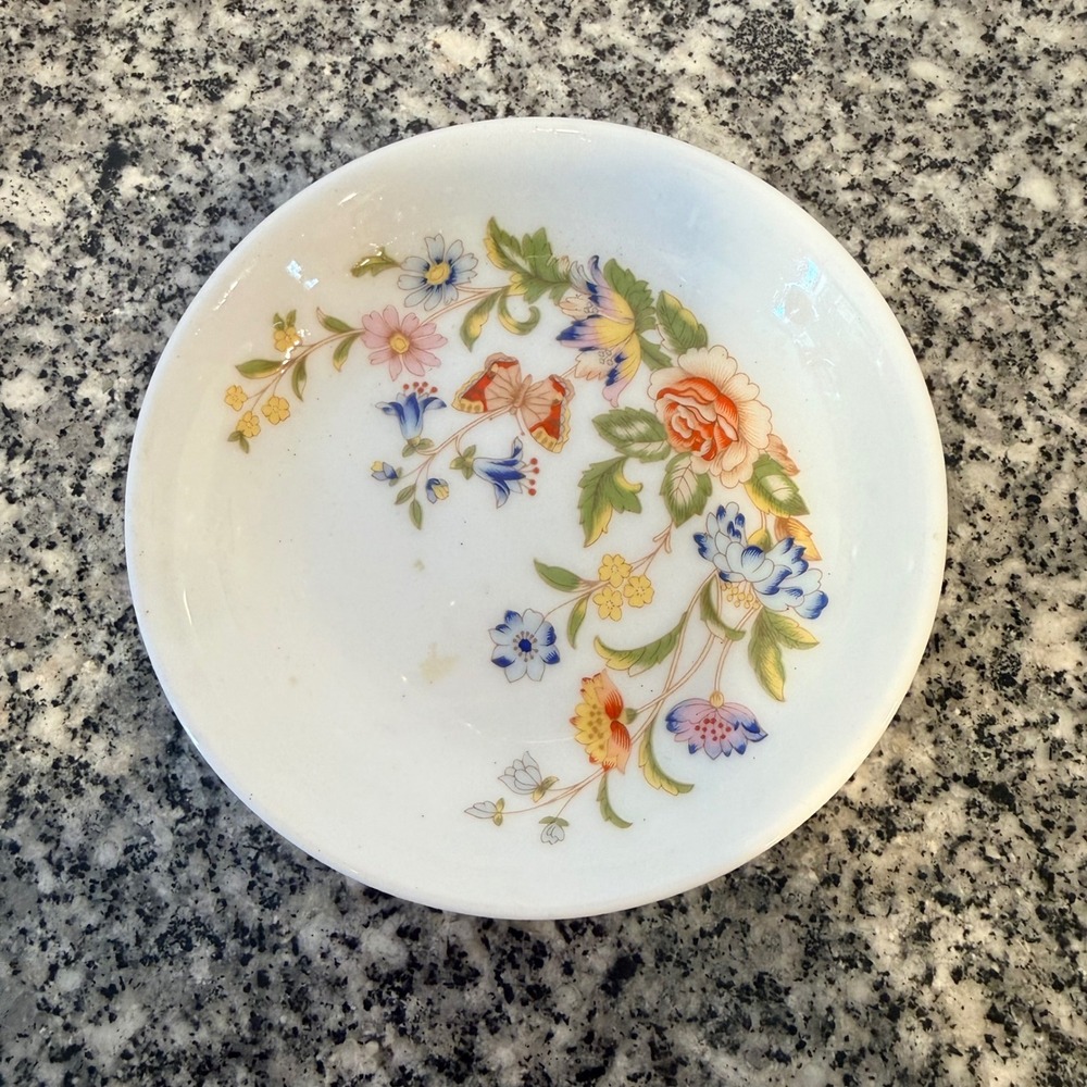 Aynsley Vintage Cottage Garden Trinket Dish Unisex Small White Bone China